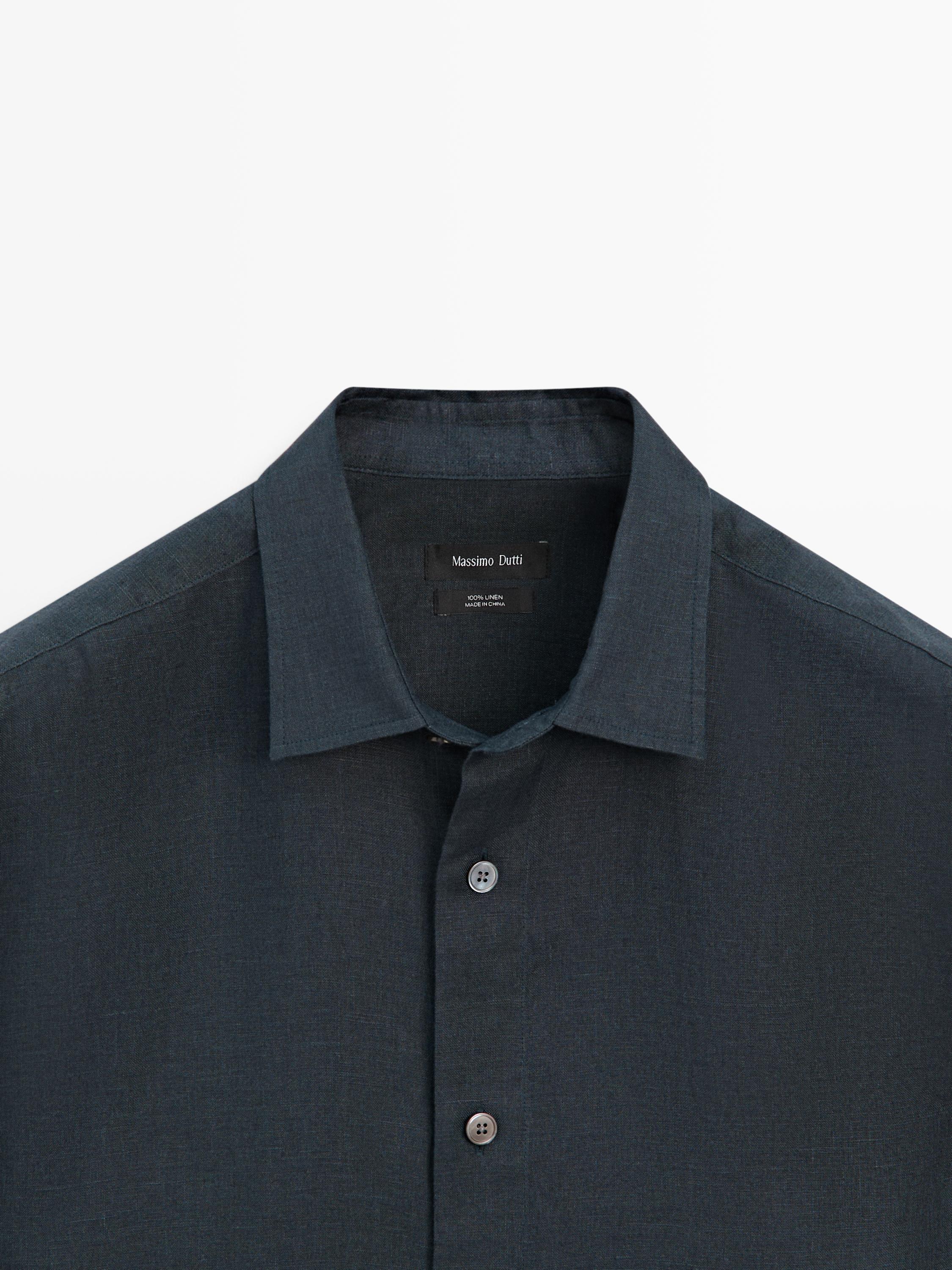 Chemise regular fit 100 % lin lourd