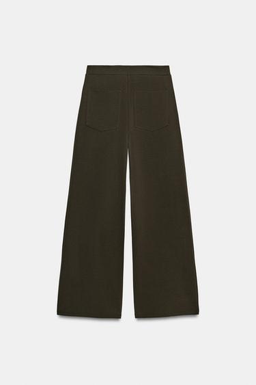 STRAIGHT TROUSERS WITH BUTTONS - Dark brown by Zara - Image 7