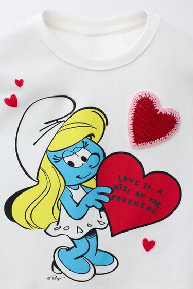 THE SMURFS ™ PRINT T-SHIRT - White by Zara - Image 2