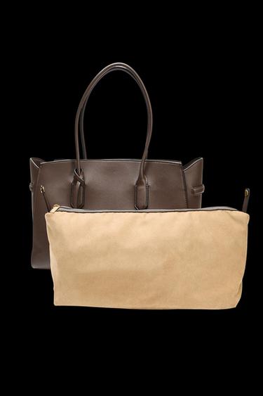 Zara SHOULDER SHOPPER - Chocolate