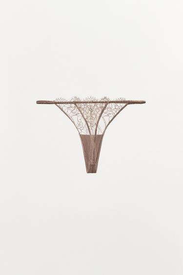 TANGA EN DENTELLE - Rose pastel de Zara - Image 4