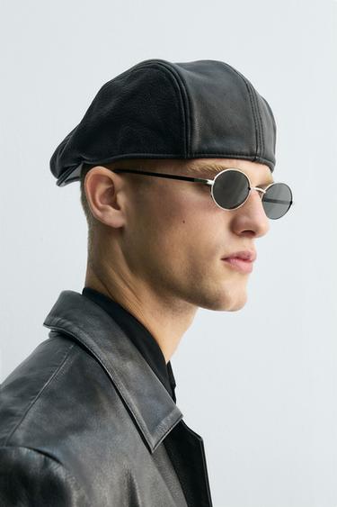 LEATHER BERET LIMITED EDITION - Black by Zara - Image 1