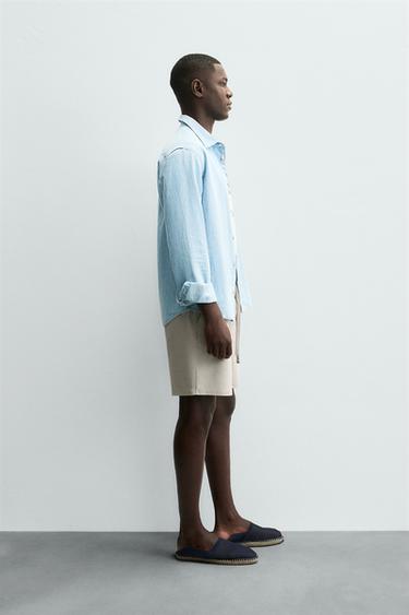 TEXTURED COMFORT BERMUDA SHORTS - Beige by Zara - Image 3