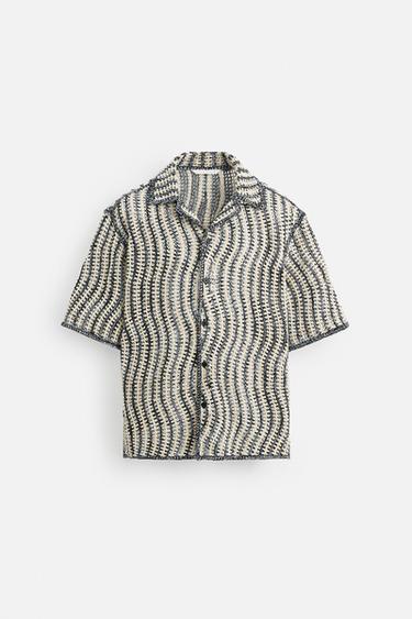 WAVE CROCHET SHIRT - Multicoloured by Zara