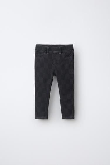 DENIM LEGGINGS — Dark gray 1