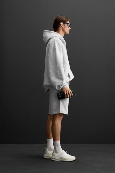 JOGGER BERMUDA SHORTS - Grey marl de Zara - Image 3