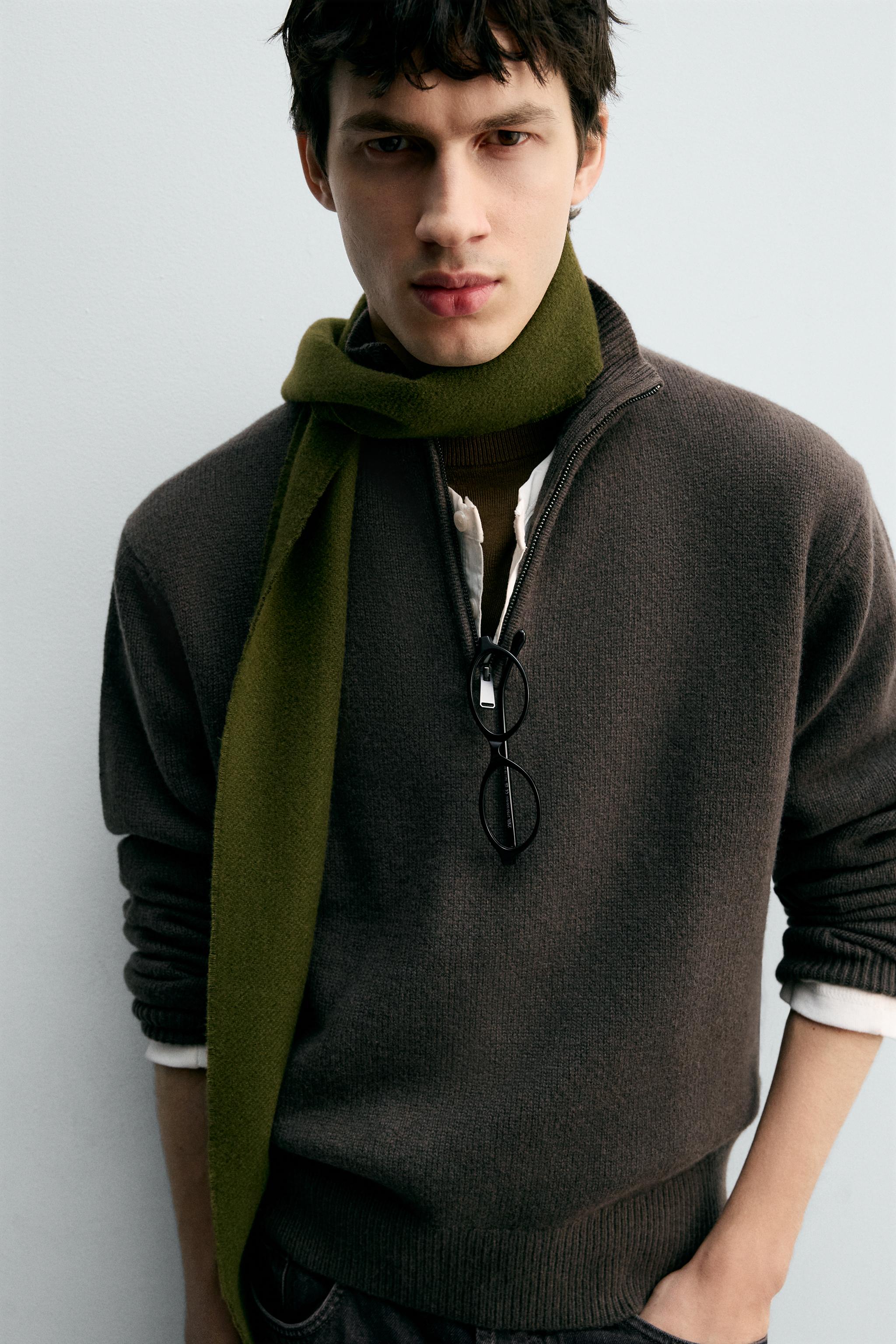 WOOL QUARTER-ZIP JUMPER - Anthracite grey | ZARA Canada