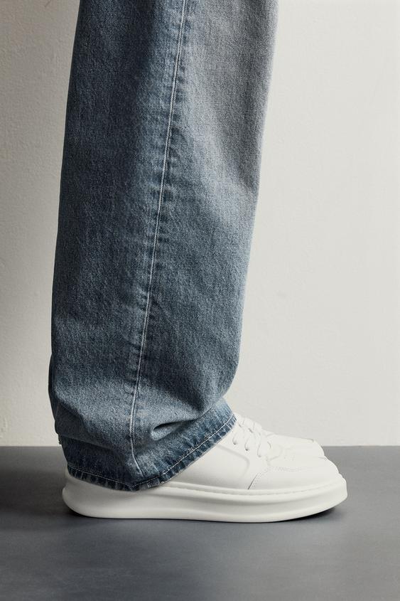 TÊNIS BASQUETE COM VOLUME - Branco da Zara - Imagem 0