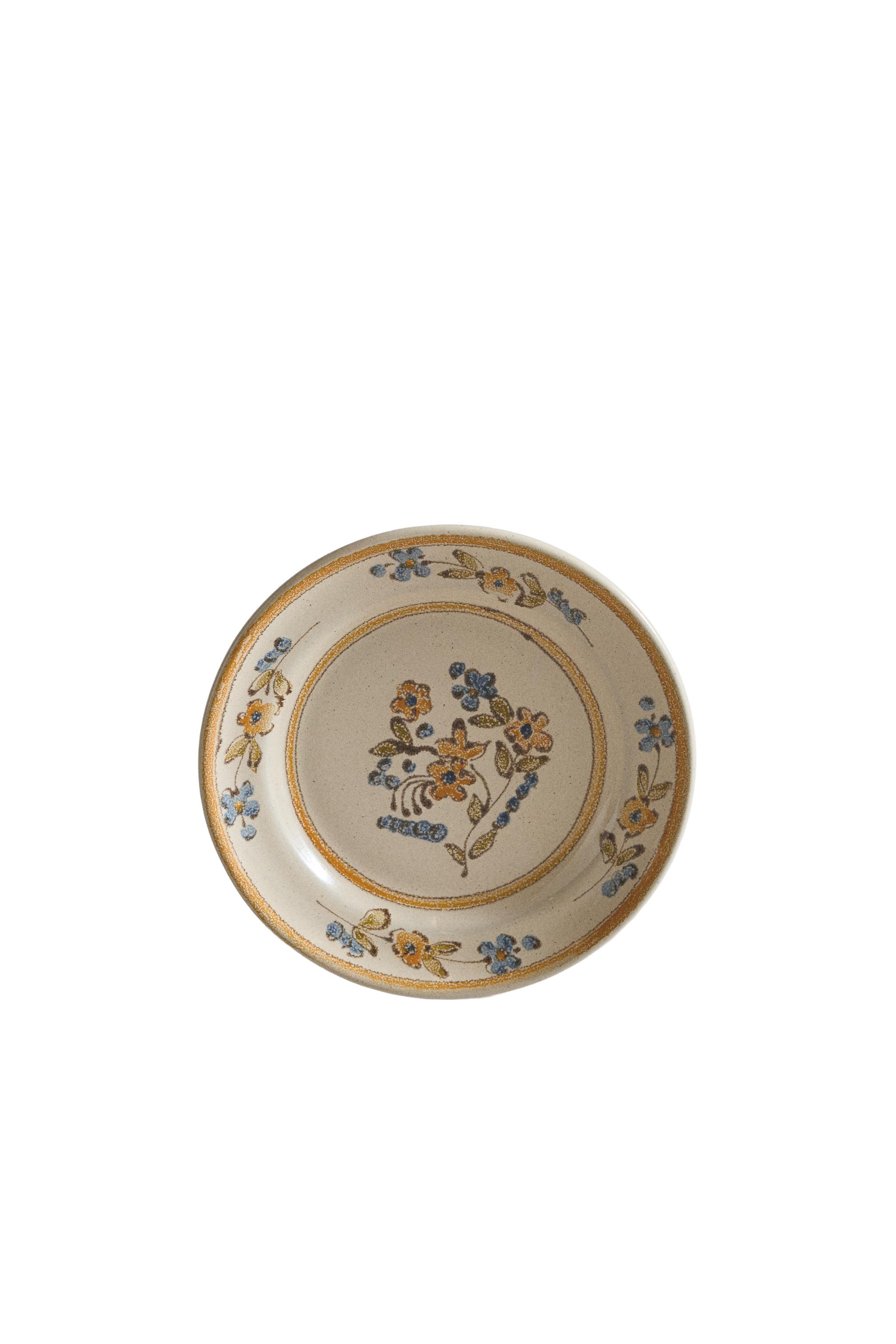 ASSIETTE À PAIN TERRE CUITE FLORALE