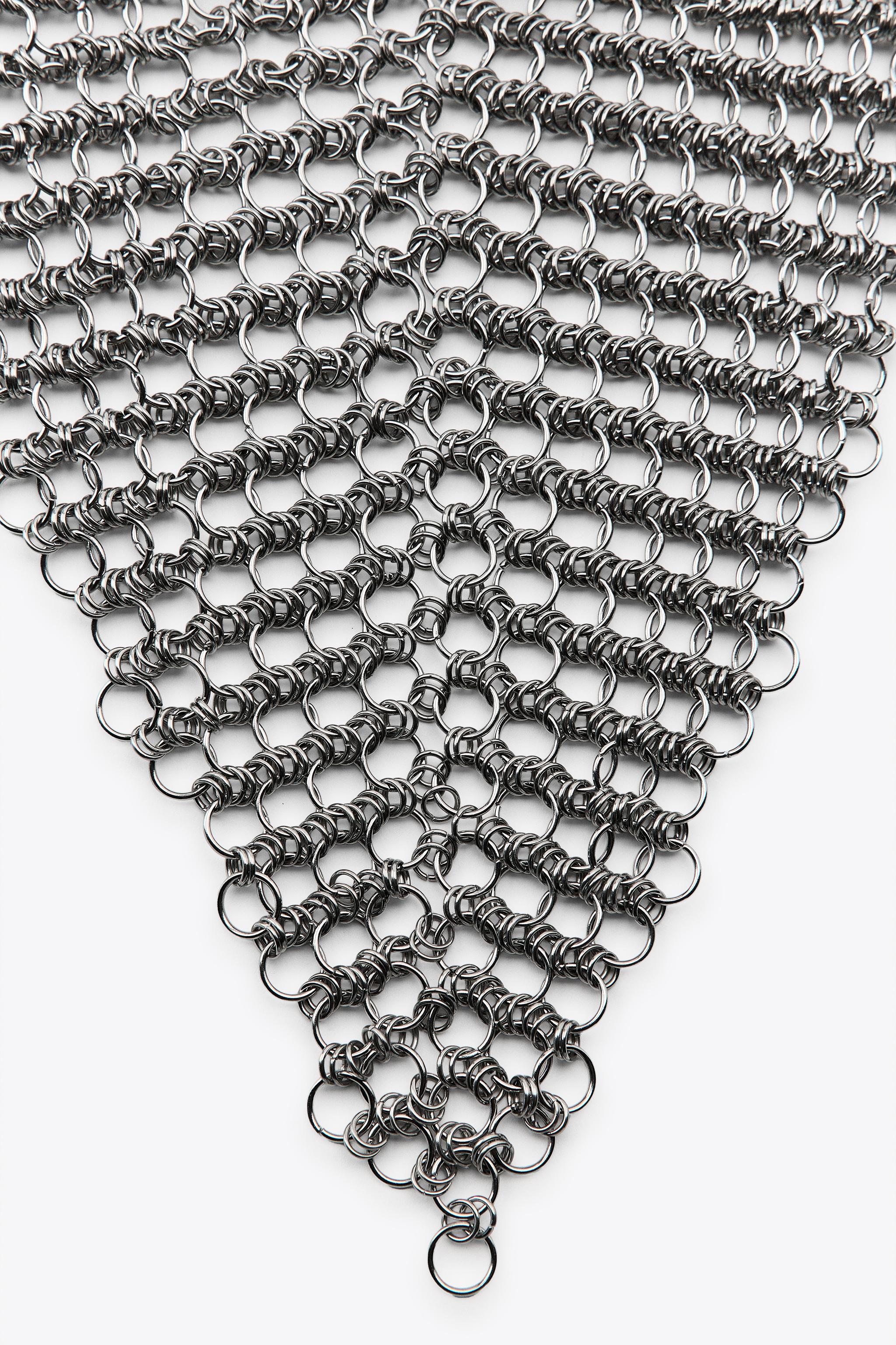 MESH METAL BELT - Silver | ZARA Canada