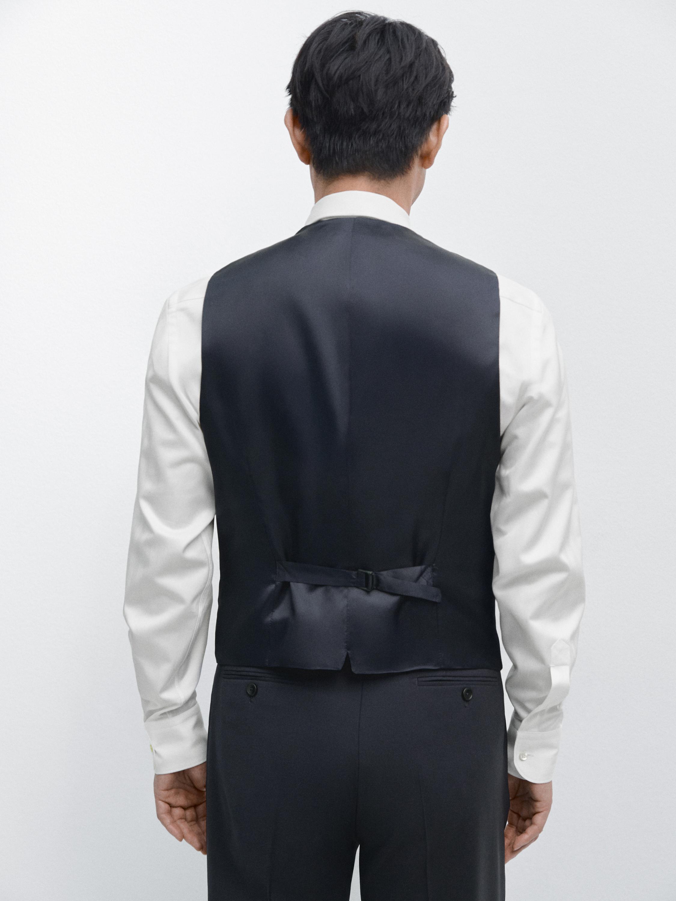 Gilet de costume en laine froide