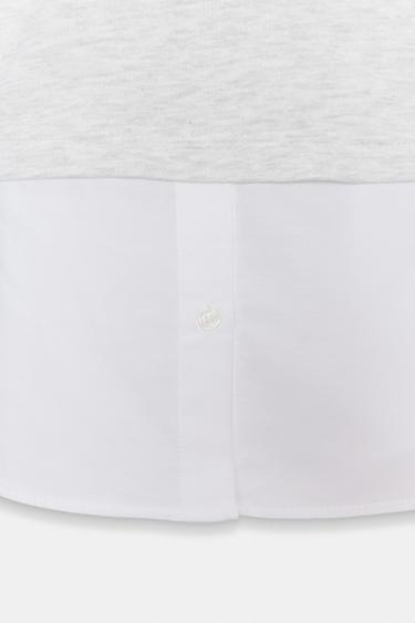 CHEMISE BIMATIÈRE ET SWEAT À CAPUCHE - Blanc / Gris de Zara - Image 6