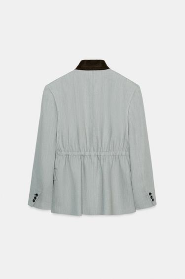 BLAZER COL CONTRASTANT ZW COLLECTION - Gris de Zara - Image 7