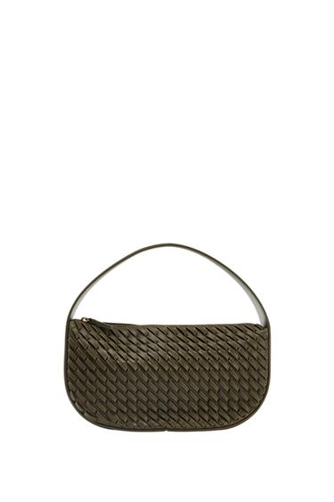 HANDTAS MET GEVLOCHTEN EFFECT - Groen van Zara