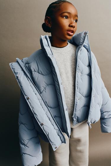 Zara RUBBERIZED PUFFER JACKET - Lavender