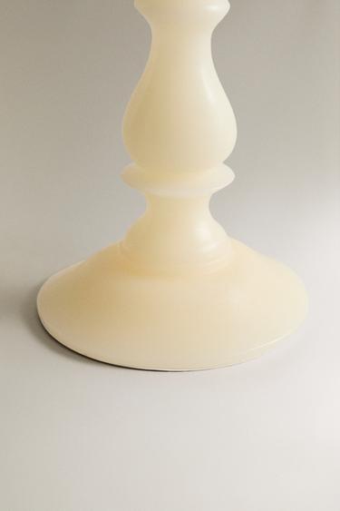 DECORATIVE CANDLE HOLDER CANDLE - White by Zara - Image 1