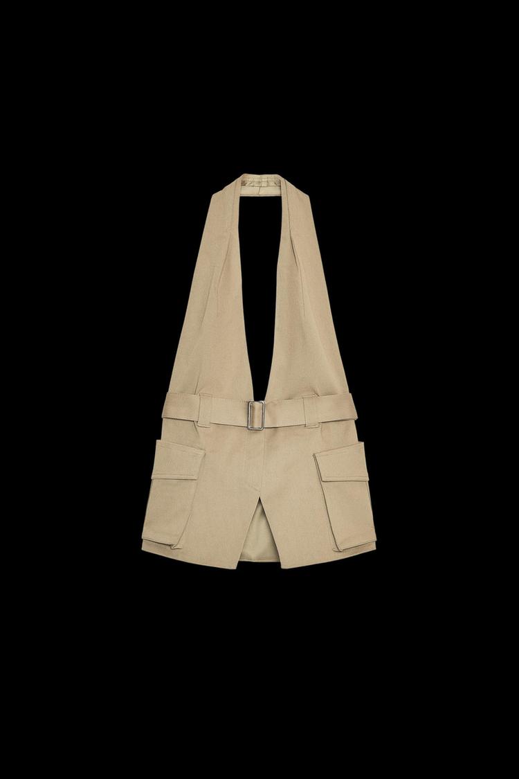 POCKET HALTER TOP