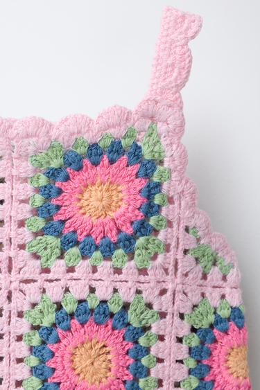 ROBE EN CROCHET AVEC VOLANT - Rose pastel de Zara - Image 2