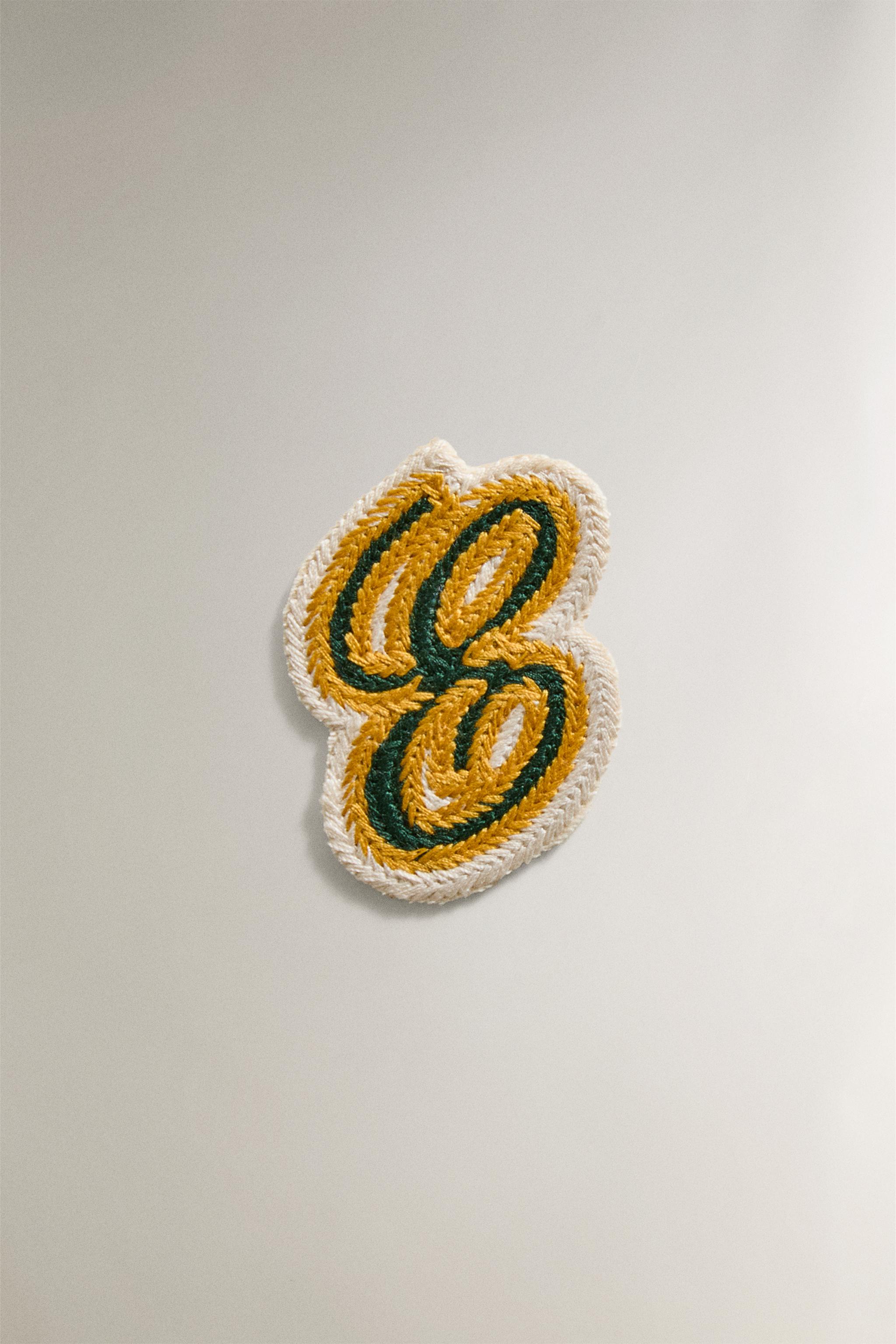 COTTON LETTER E PATCH