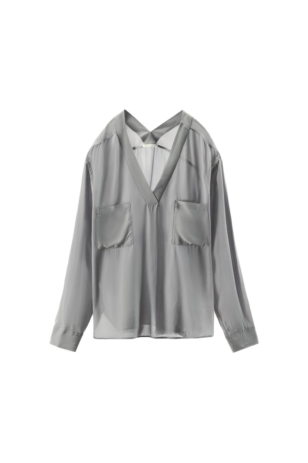 100% VISCOSE PAJAMA SHIRT WITH POCKETS - image 3