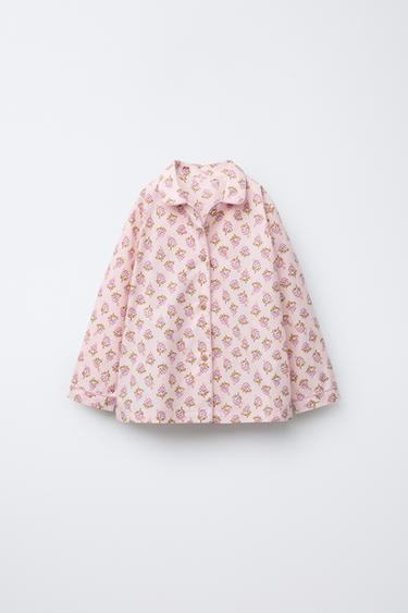 3-6 ANS/ PYJAMA CHEMISE ET PANTALON FLEURS - Rose de Zara - Image 1
