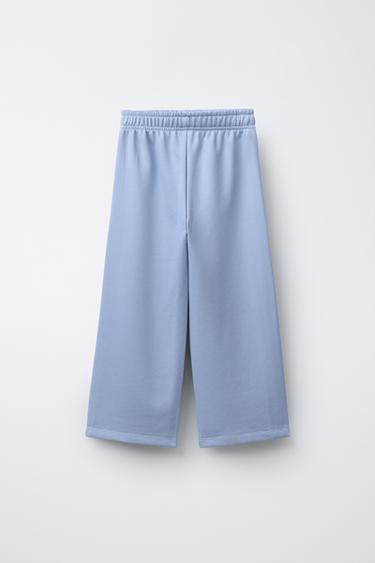 PANTALON DE JOGGING EN MOLLETON COUPE LARGE - Bleu clair de Zara - Image 1
