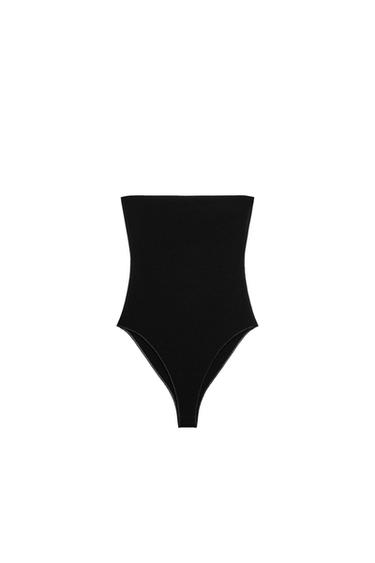 BODY BANDEAU STRETCH - Negro de Zara