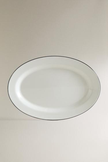 Zara IRON RIM SERVING DISH - Cream - Image 0