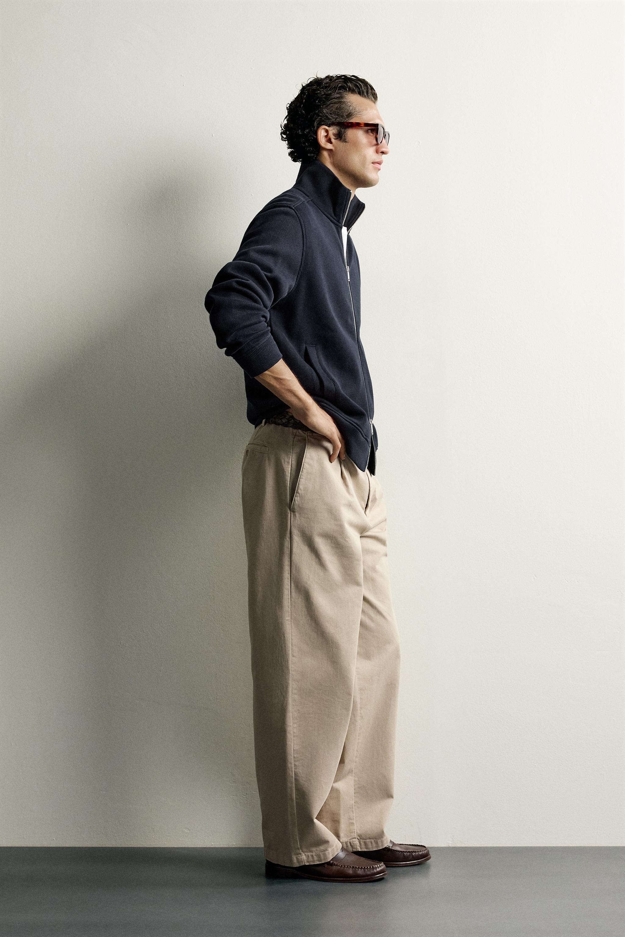 Zara REGULAR FIT FERMUARLI CEKET görsel 4