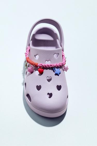 RUBBERISED CLOGS - Lilac by Zara