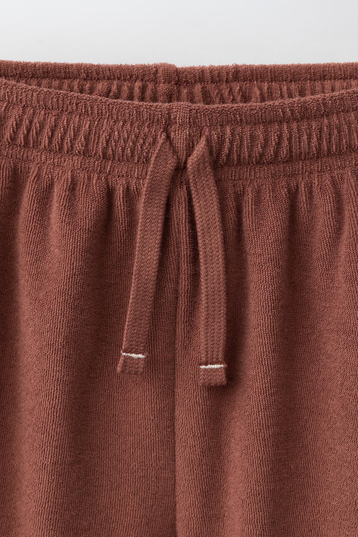 Детские шорты Zara Pukas Surf Terrycloth, цвет: Коричневый — фото 3