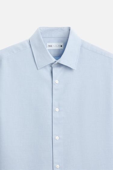 EASY CARE TEXTURED SHIRT - Sky blue by Zara - Image 7