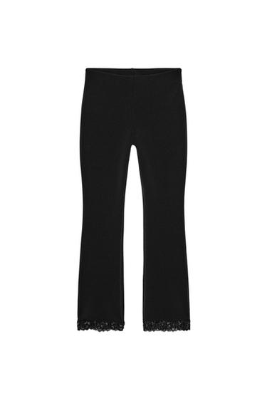 STRETCH MINI FLARE TROUSERS - Black by Zara