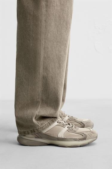 Zara MONOCHROME SNEAKERS - Taupe Gray - Image 0