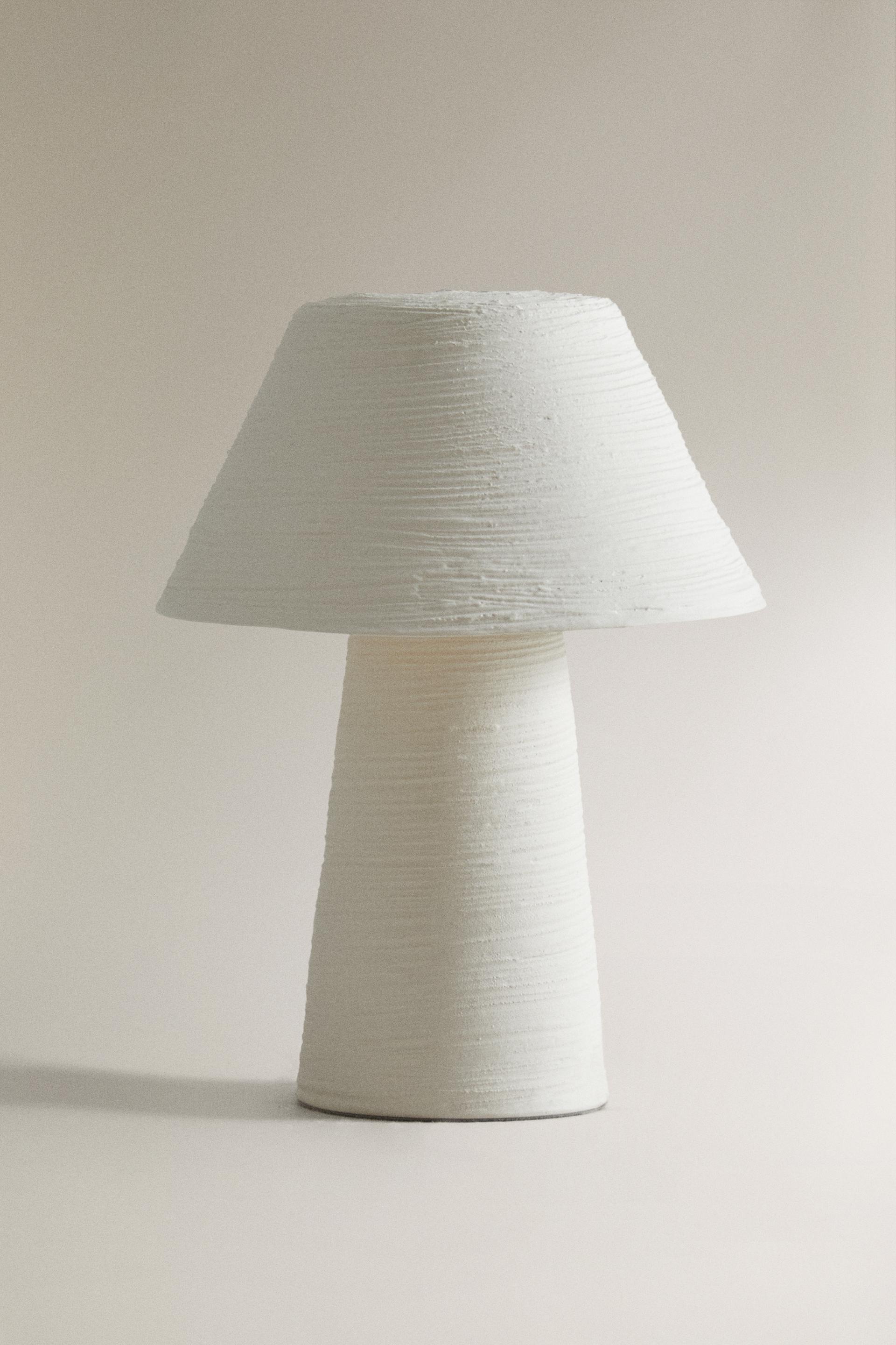 CERAMIC TABLE LAMP Ecru ZARA Turkey