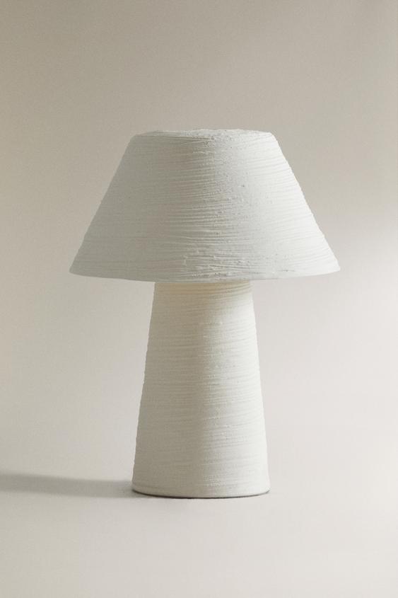 CERAMIC TABLE LAMP - Ecru | ZARA United States