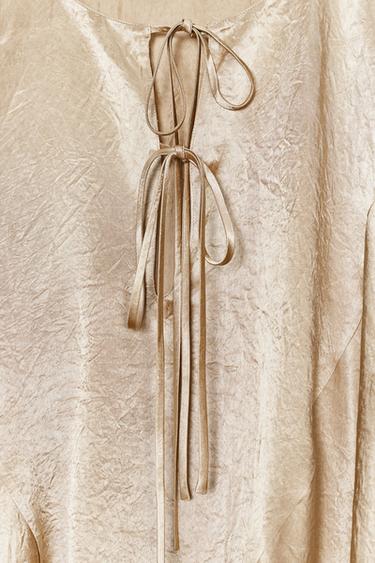 CHEMISE CAPE SATINÉE ZW COLLECTION - Doré de Zara - Image 6