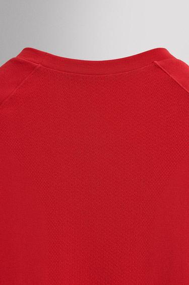 SEAMLESS TRAINING T-SHIRT - Red by Zara - Image 3