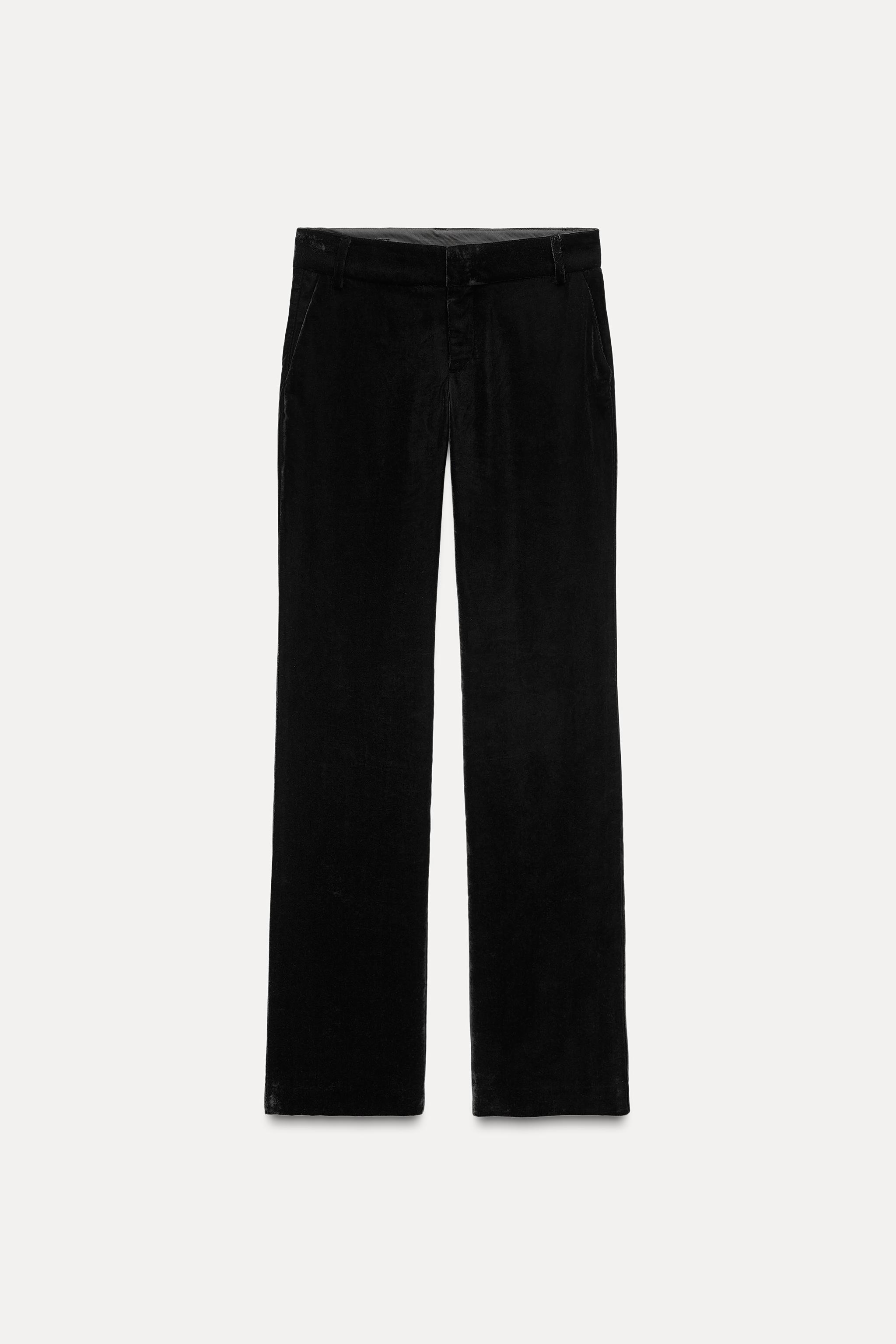 VELVET PANTS - Black | ZARA United States VELVET PANTS - Black | ZARA United States