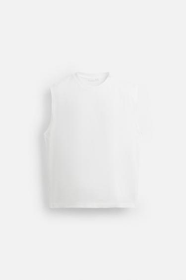 RELAXED FIT SLOGAN TANK TOP - White by Zara - Image 6