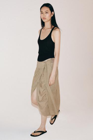 ZW COLLECTION DRAPED PRINTED SKIRT - Multicoloured by Zara - Image 6
