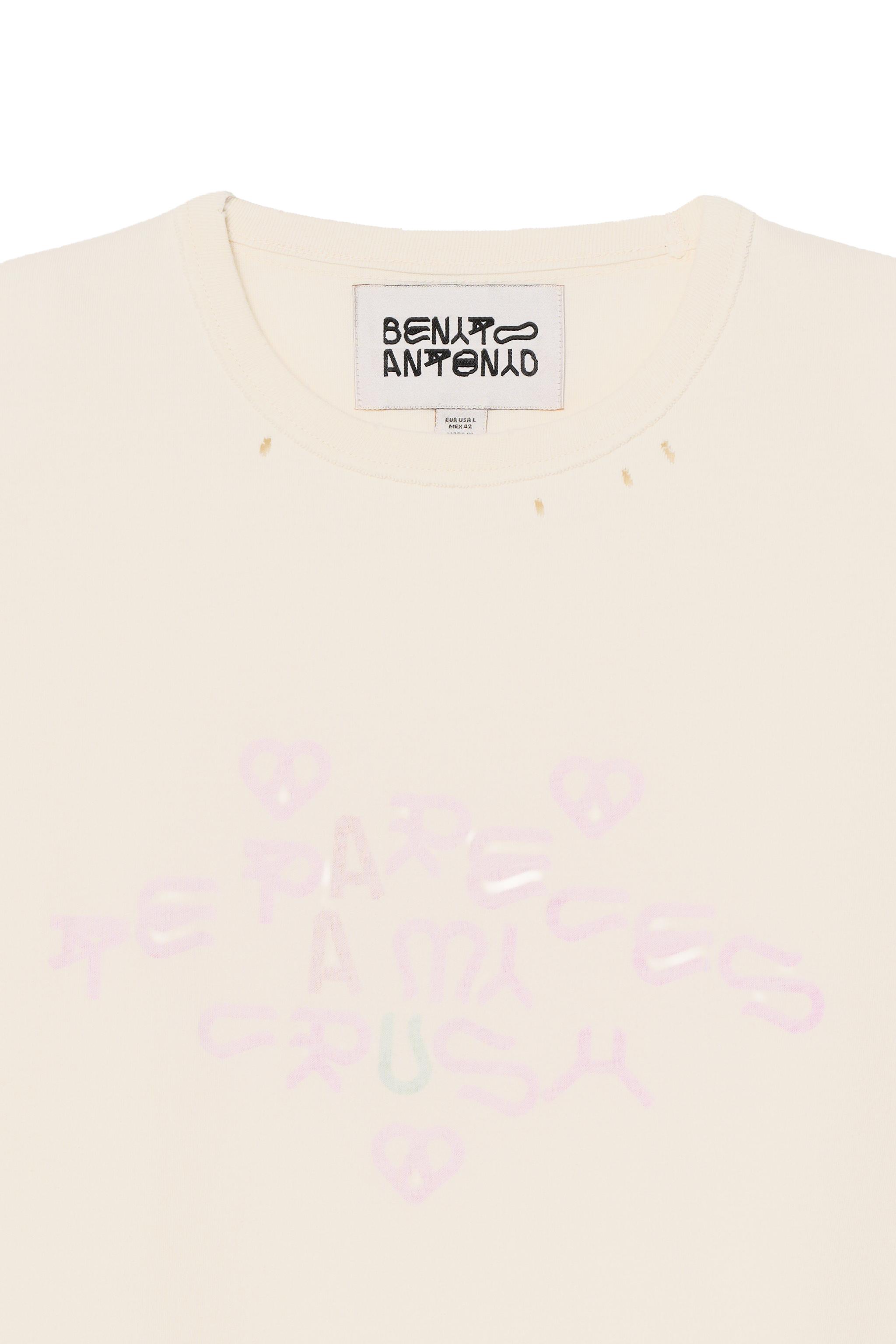 Мужские футболки Zara CRUSH WASHED TEXT REVERSED EFFECT T-SHIRT — фото 4