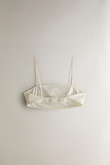 EMBROIDERED TOP - Ecru by Zara - Image 2