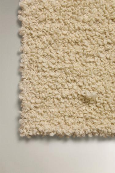 KIDS' BOUCLÉ WOOL RUG - Oyster-white by Zara - Image 1
