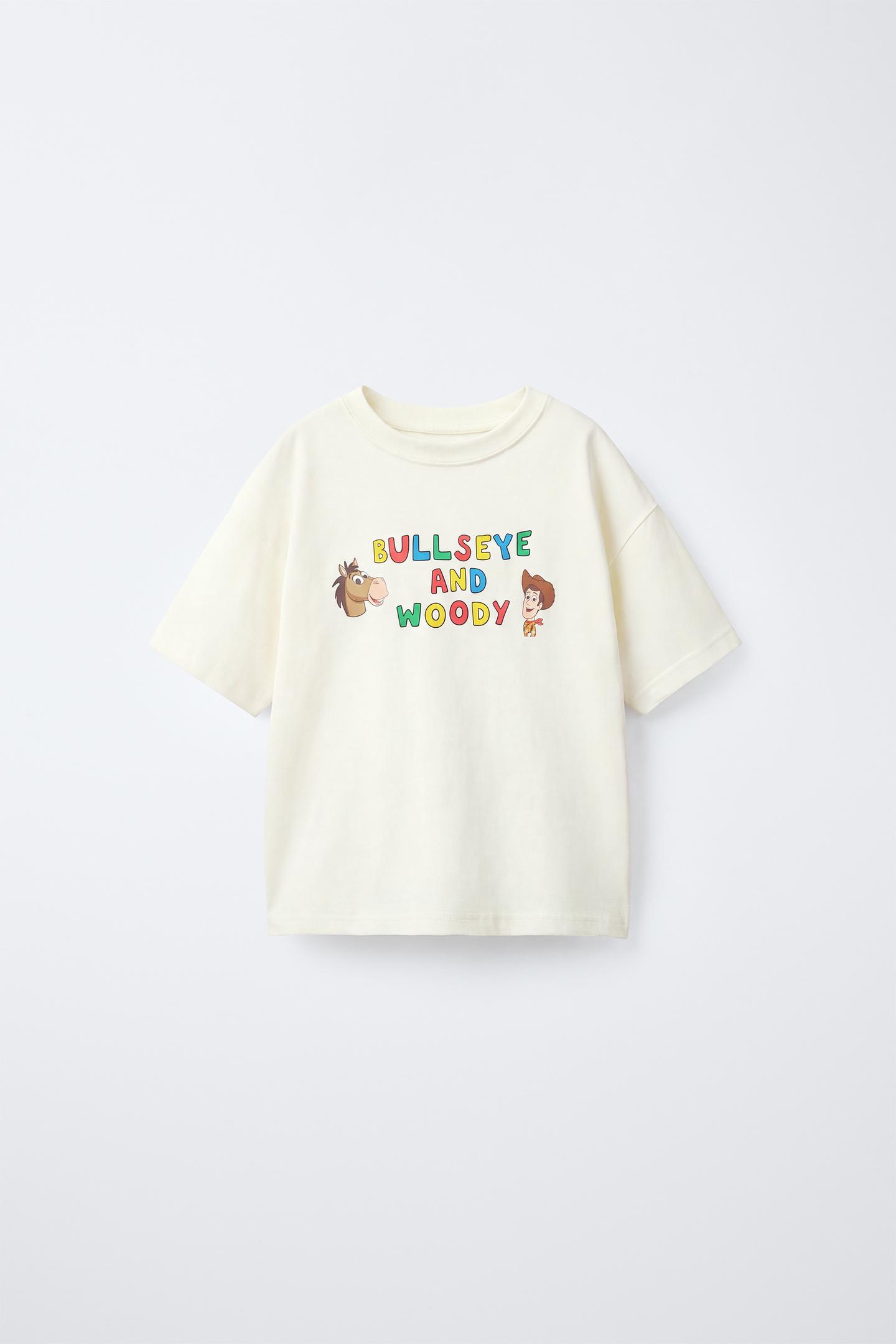 Детская футболка Zara Toy Story © Disney Pixar Printed, цвет: Устричный белый — фото 1