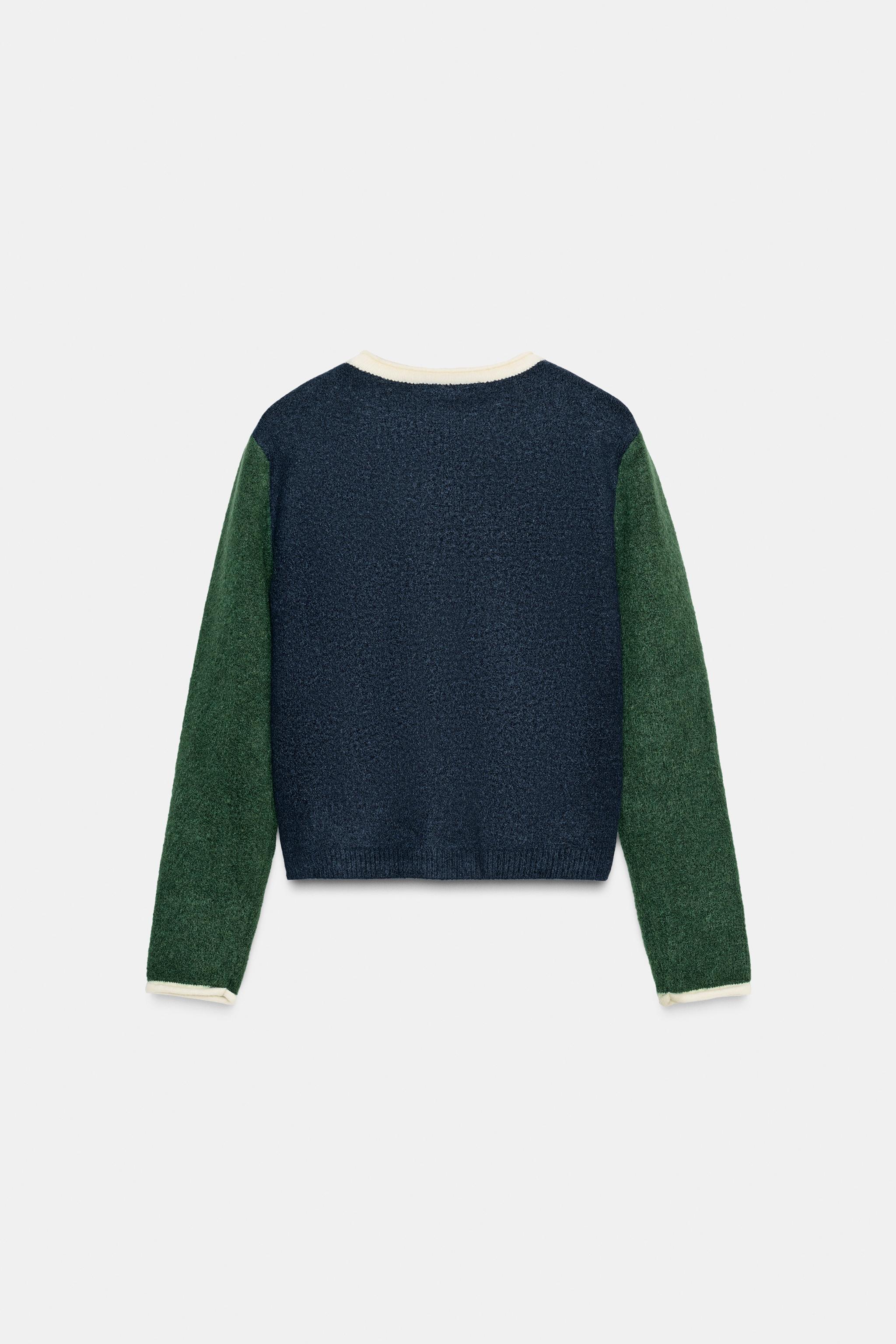 COLOR BLOCK KNIT CARDIGAN - only one | ZARA Canada