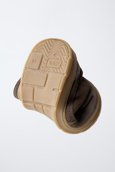 TENNIS OU BASKET EN CUIR BAREFOOT - Marron de Zara - Image 2