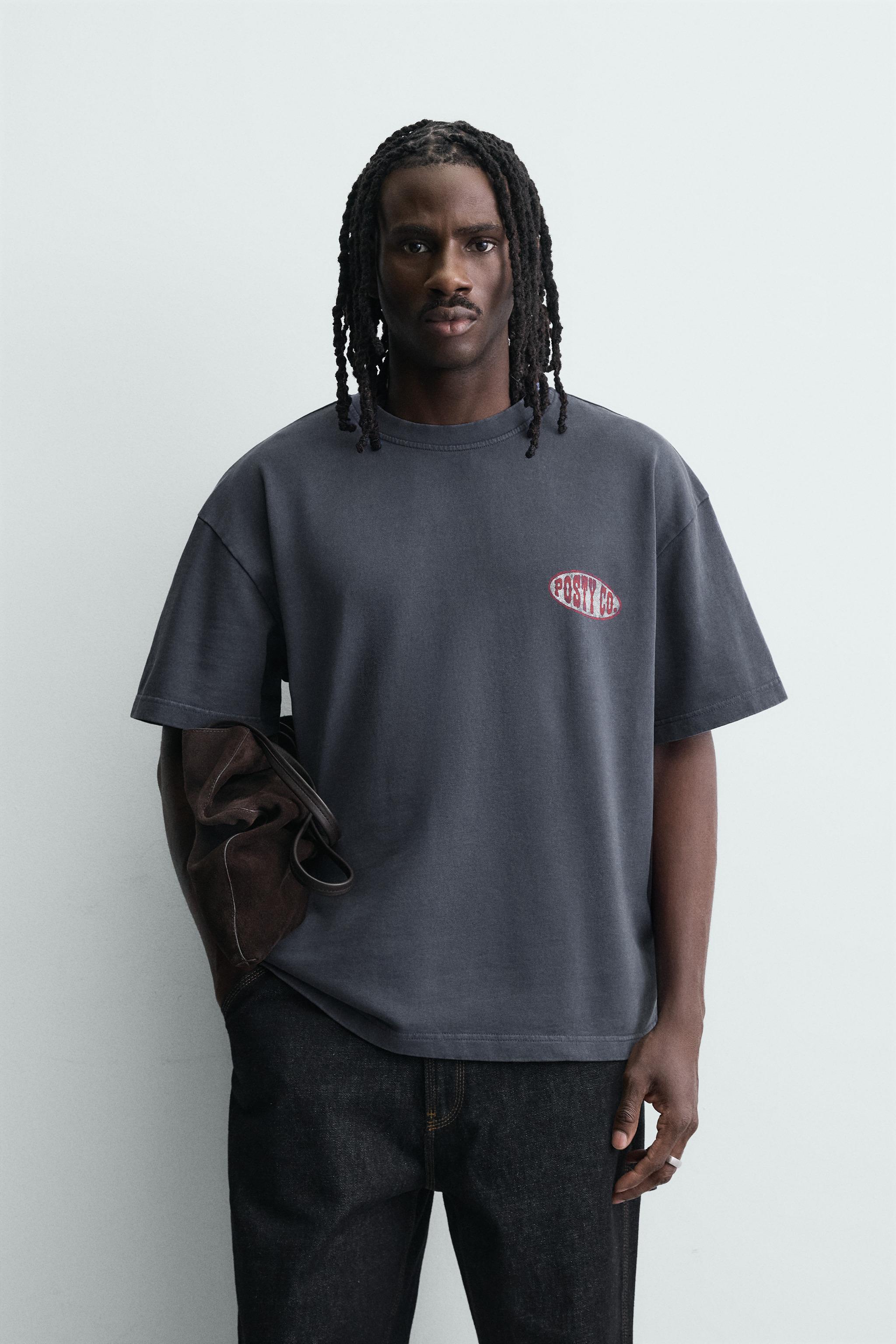 POST MALONE™グラフィックウォッシュドスウェットシャツ - ブルー