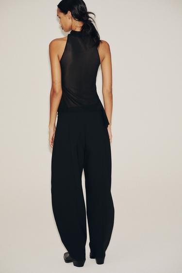 HIGH-WAIST BALLOON TROUSERS - Black by Zara - Image 3