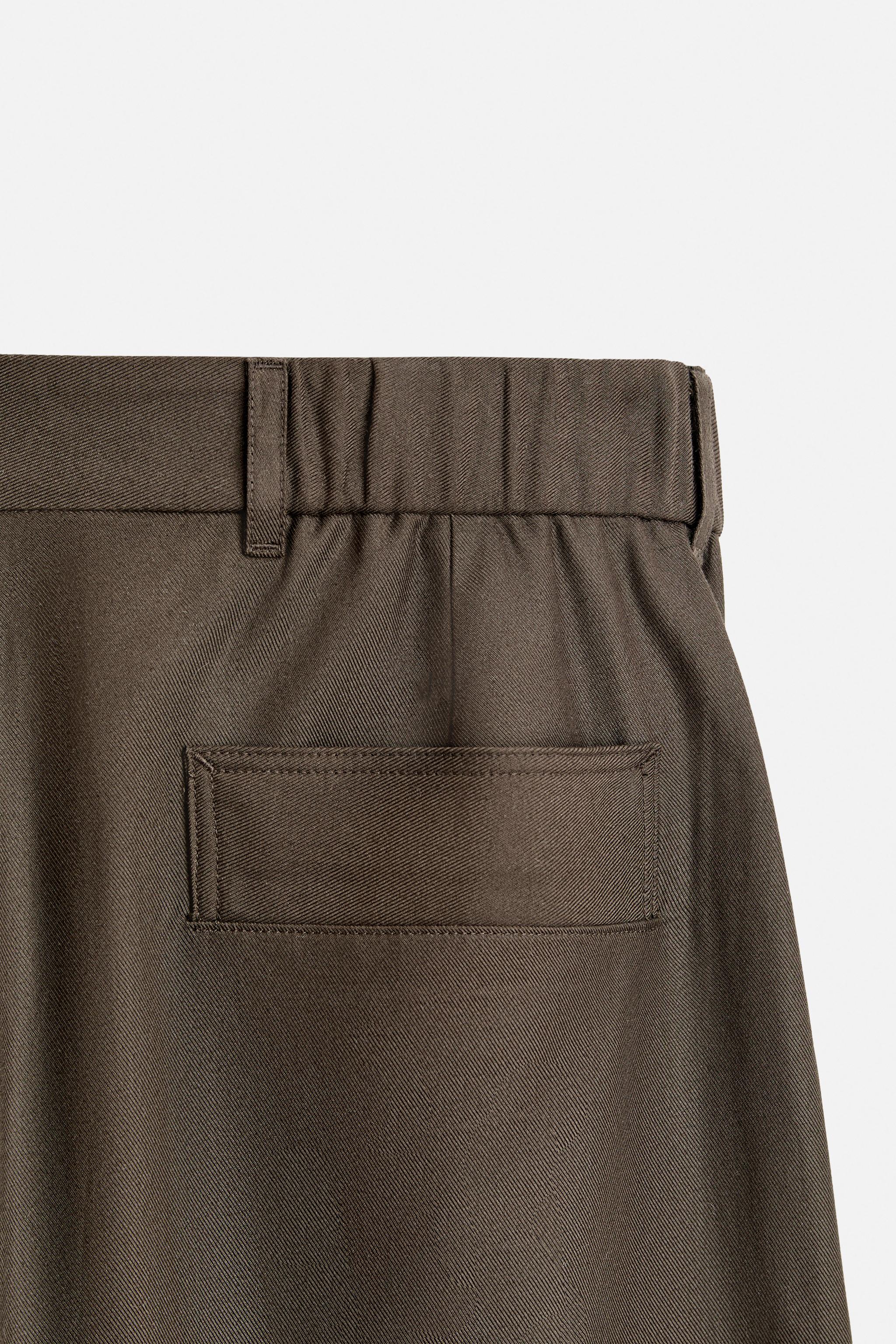 PLEATED JOGGER WAIST PANTS - Brown | ZARA United States